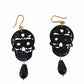 Black Sugar Skull Earrings