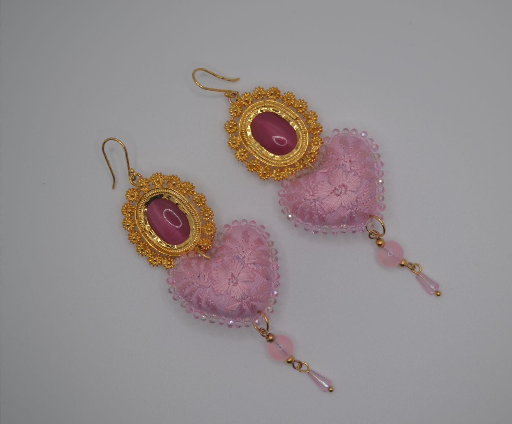Mexican Statement Earrings - Light Pink