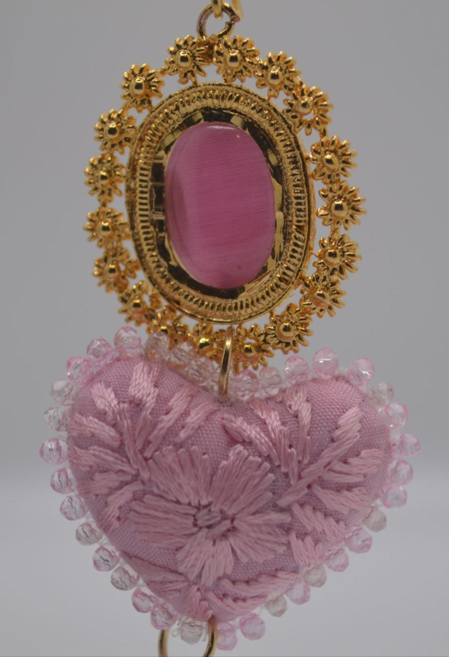 Mexican Statement Earrings - Light Pink