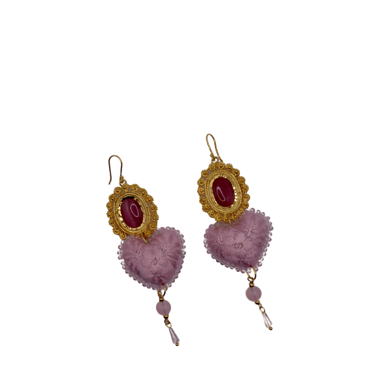 Mexican Statement Earrings - Light Pink