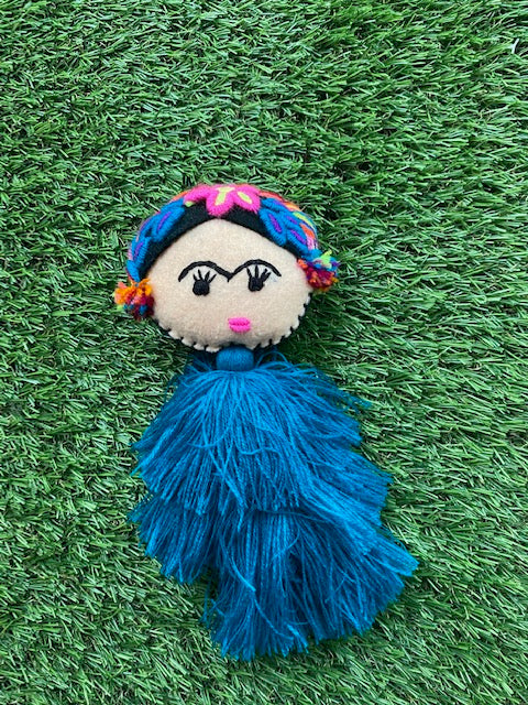 Frida Embroidered Pom Pom Tassels