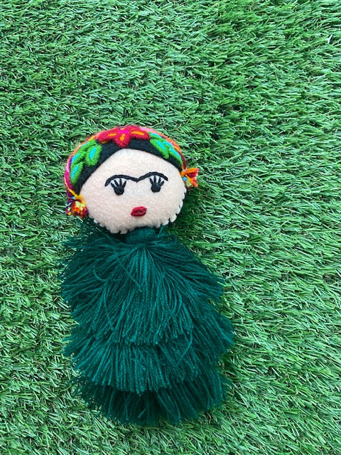 Frida Embroidered Pom Pom Tassels