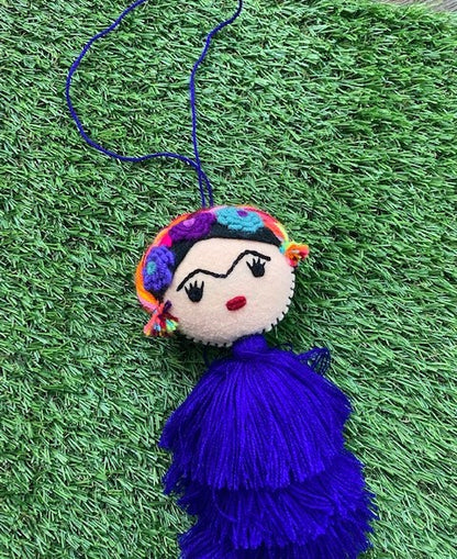 Frida Embroidered Pom Pom Tassels