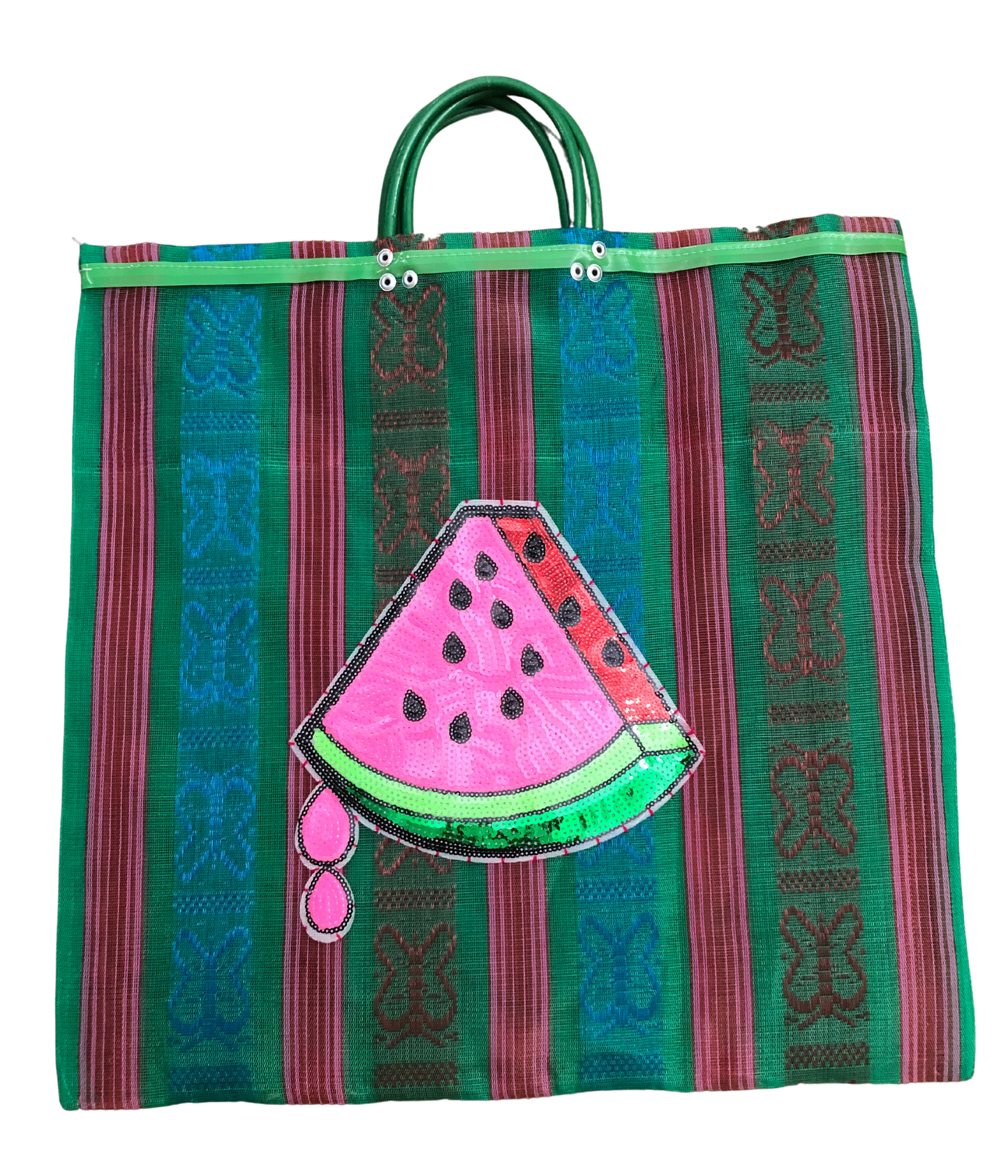 Large Embroidered Mesh Market Bags