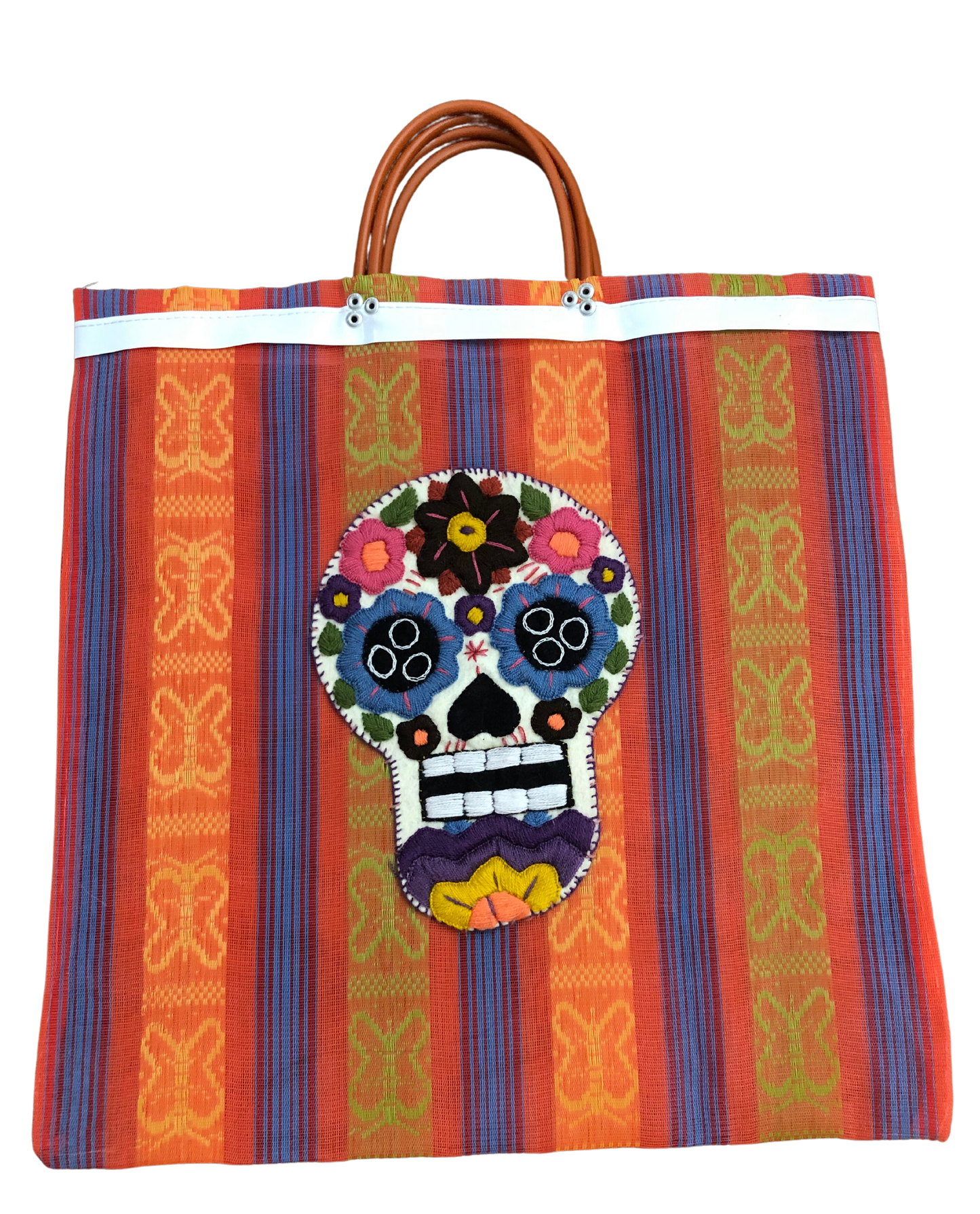 Large Embroidered Mesh Market Bags