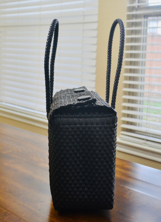 Small Mexican Woven Bag- Black