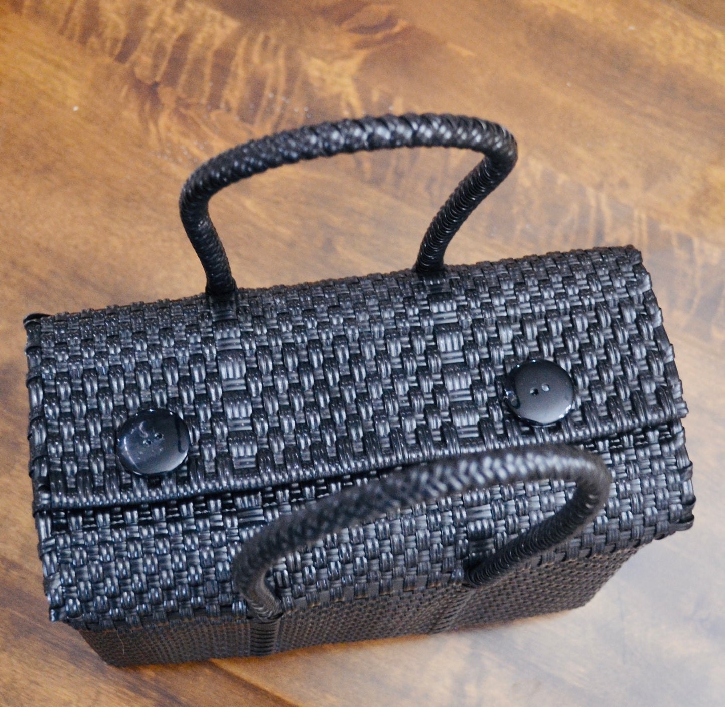 Small Mexican Woven Bag- Black