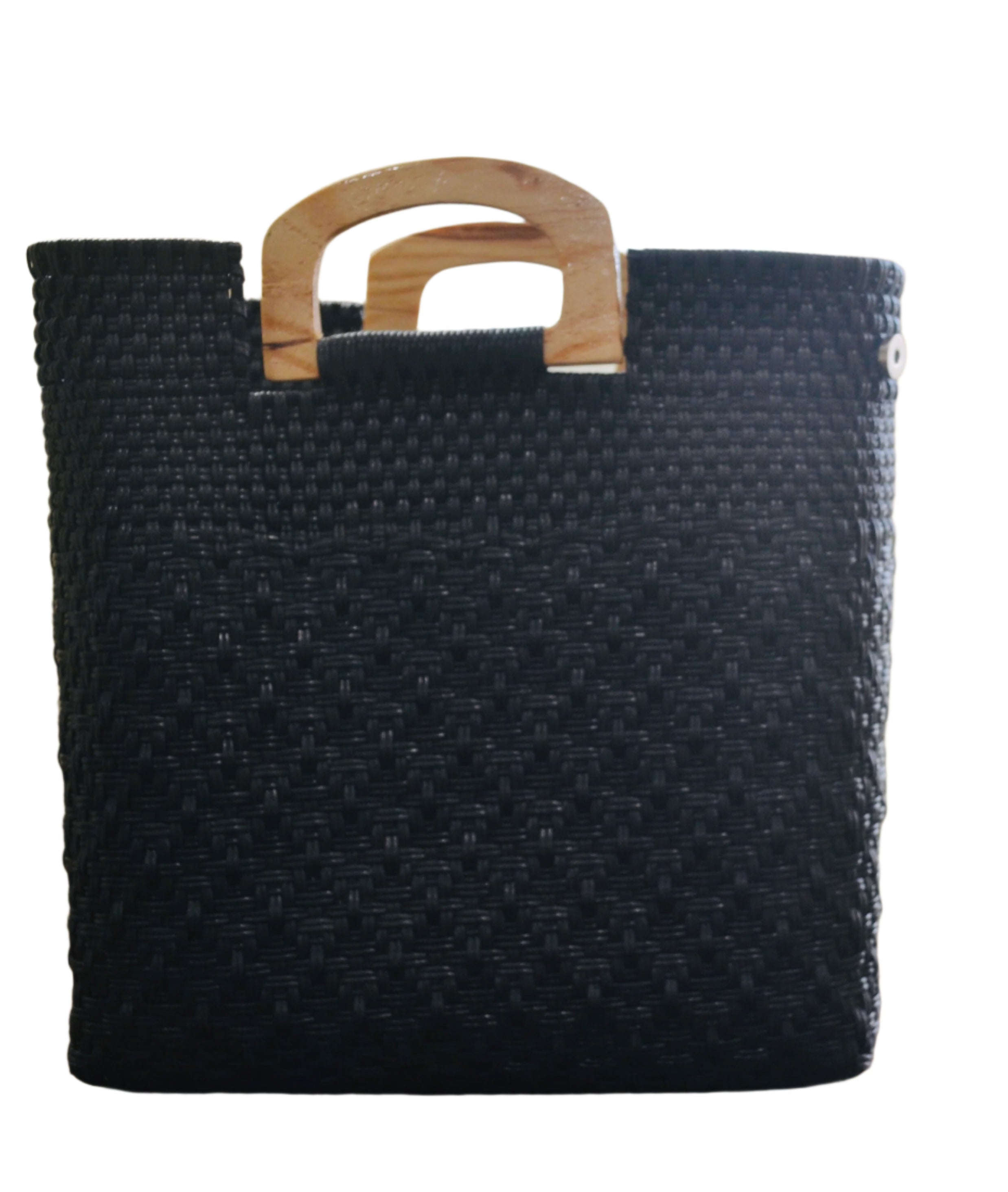 Black Woven Mexican Market Bag
