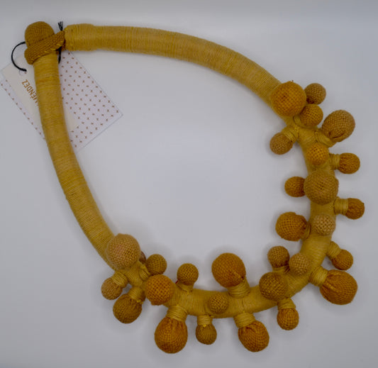 Yellow Contemporary Textile Necklace