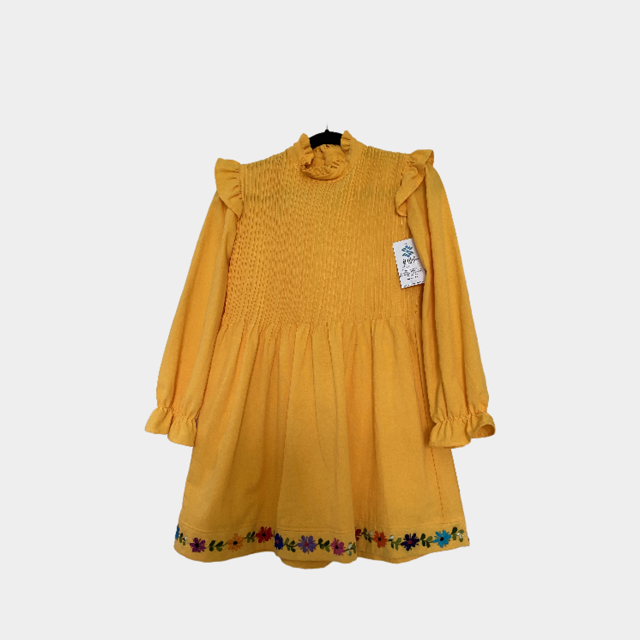 Yellow Embroidered Dress